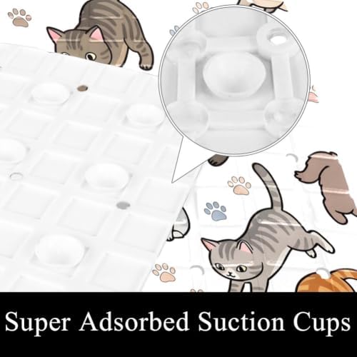 Bathtub Mat Non Slip 26.8x15.1In, Cute Cats Bath Mat - Image 3