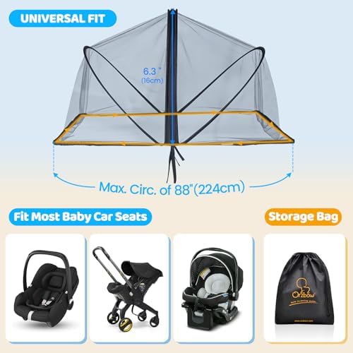 Orzbow Mosquito Net for Car Seat and Doona Stroller - Image 5
