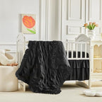 Ruffled Crib Bedding Set Baby Boho Quilted Comforter - Image 2