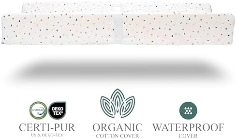 Organic Cotton Covered Contoured Baby Changing Pad | Waterproof Foam Mattress - Image 2