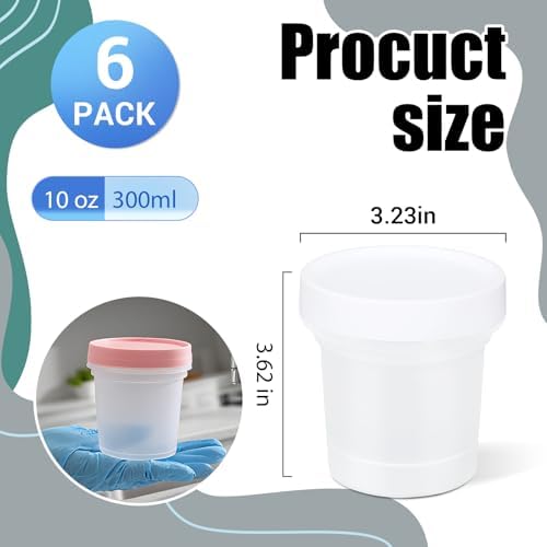 6 Pack 10oz Food Storage Containers, Plastic Containers - Image 3