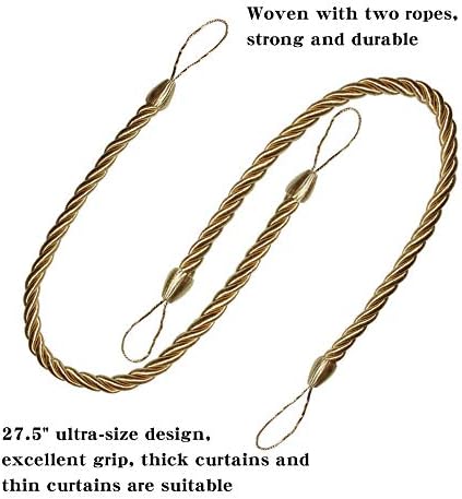 BEL AVENIR Curtain Tiebacks Ropes Tie-Backs, Handmade Holdbacks - Image 3