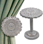 The Metal Magician Wall Mounted Floral Curtain Holdbacks by The+Metal+Magician
