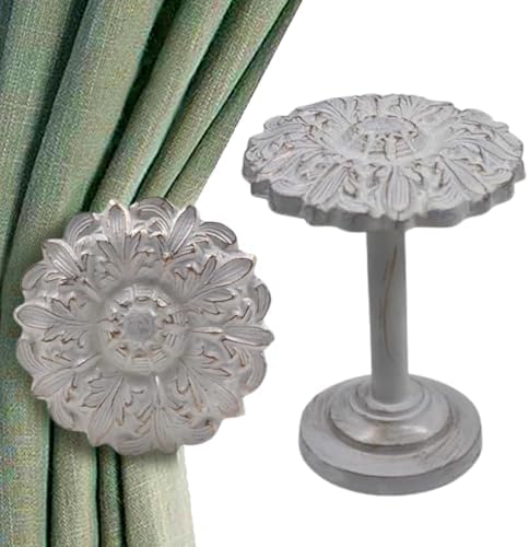 The Metal Magician Wall Mounted Floral Curtain Holdbacks by The+Metal+Magician