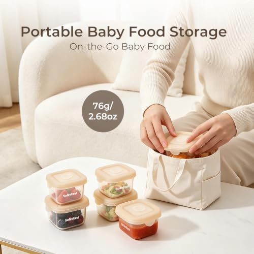 Elite 4 Pack Silicone Baby Food Jars, Food Storage Containers - Image 6