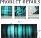 Emvency Valances for Windows, 2 Pack, 52x18 Inch, Abstract Glass - Image 3