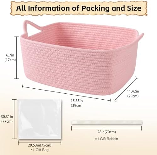 OIAHOMY 19L Woven Basket, Gift Basket Empty - Image 2