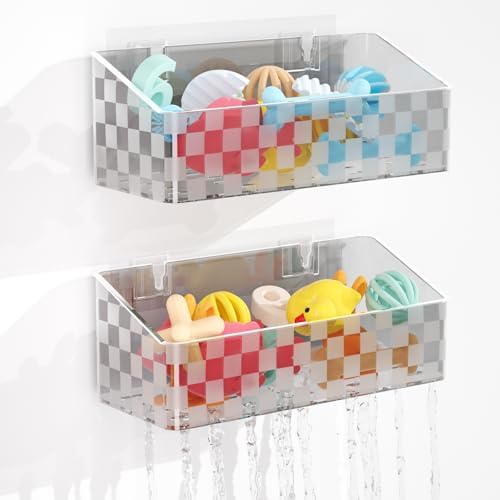2 Pack Bath Toy Storage Holder, Large Capacity Bath Toy Organizer by Natheeph