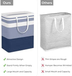 HomeHacks 2-Pack Large Laundry Basket, Waterproof, Freestanding Laundry Hamper - Image 3