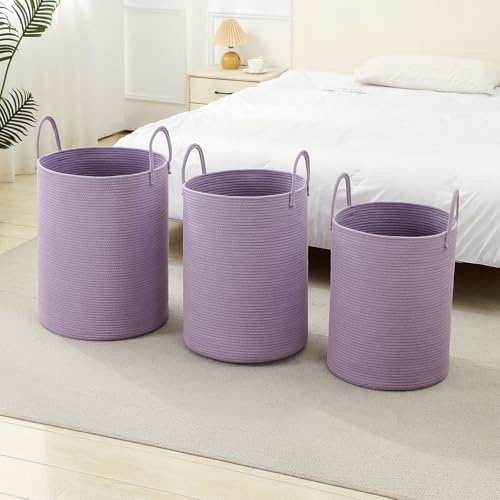 Laundry Basket Hamper Tall Rope Storage Woven - Image 4