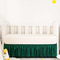 Blackish Green Satin Crib Bed Skirt by Counfeisly