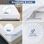 100% Waterproof Full XL Size Mattress Protector, Premium Fitted Cotton Terry - Image 6