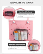 LETGO 4 PCS Clear Insert Bag for Bogg Bag, 4 Sizes Waterproof Beach Bag - Image 4