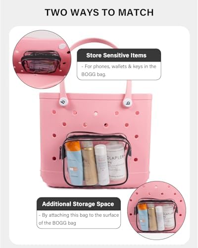 LETGO 4 PCS Clear Insert Bag for Bogg Bag, 4 Sizes Waterproof Beach Bag - Image 4