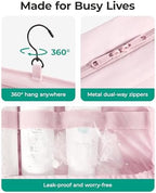 BAGSMART Travel Toiletry Bag for women, Portable Hanging Hook Makeup Bag - Image 5
