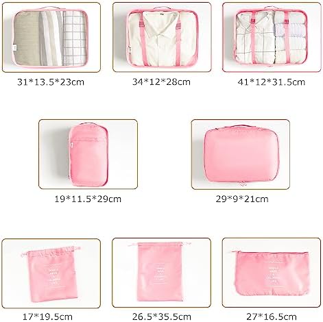 LANSKLBD 6/8 Set Packing Cubes for Suitcases Travel Luggage Packing Organizers - Image 3