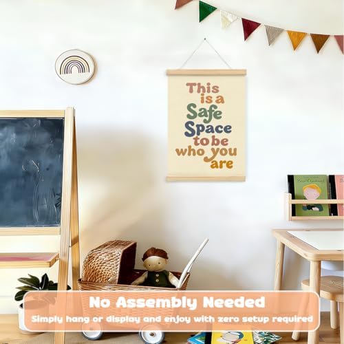 This is A Safe Space Wall Hanging Banner, Therapy Office Wall Decor, School - Image 2