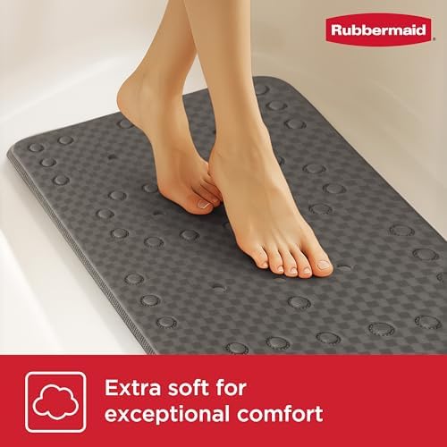 Rubbermaid Soft Foam Bath Tub Shower Mat, Non-Slip Tub Mat - Image 4