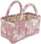 Small Storage Basket Organizer, Mini Fabric Floral Storage Baskets by Ankick