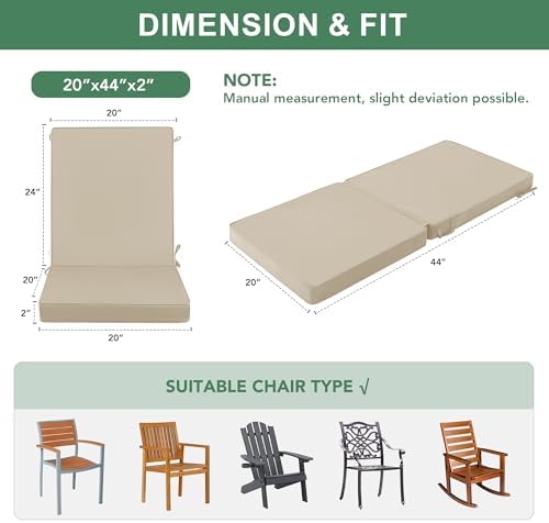 Summsun Outdoor Dining Chair Cushions 4-Pack, 20 x 20 Inch - Image 7