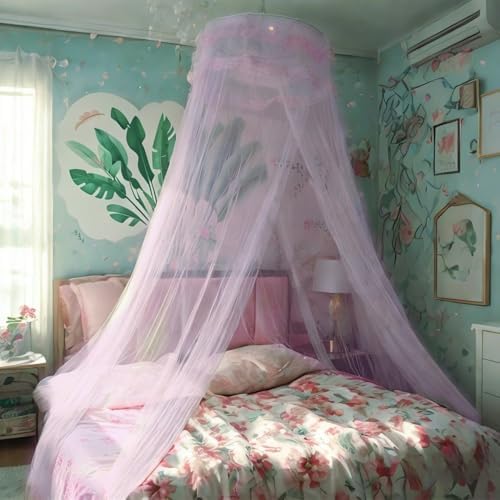 Lace Bed Canopy Mosquito Netting, Princess Bed Canopy by Eimilaly