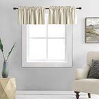 DONREN 2 Pcs Cream Beige Curtain Valances by DONREN