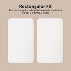 2pk Waterproof Bassinet Mattress Protector 32x21 - Image 4