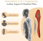 FLORICH Memory Foam Car Seat Cushion and Integrated Neck Pillow Lumbar Support - Image 2