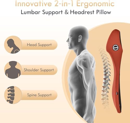 FLORICH Memory Foam Car Seat Cushion and Integrated Neck Pillow Lumbar Support - Image 2
