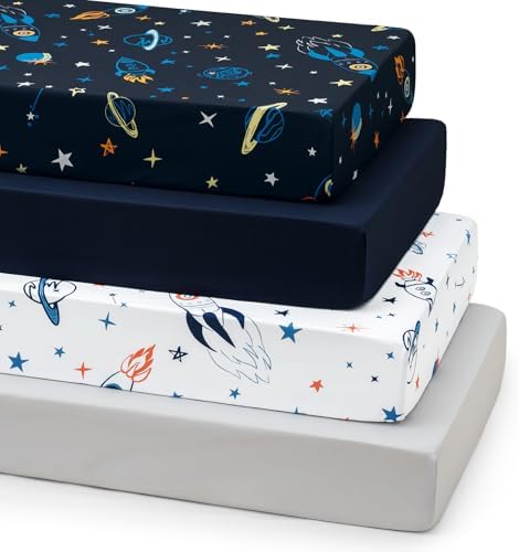 david's kids 4 Pack Fitted Crib Sheets, Ultra Soft Breathable Comfortable Baby by davidskids
