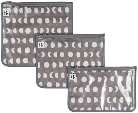 Tiny Twinkle Diaper Bag Organizing Pouches|3 Pack Mess-Proof Clear Front Travel by TinyTwinkle