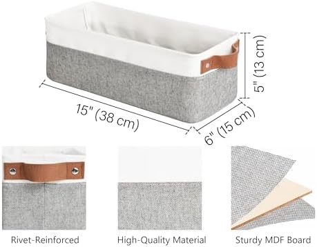 StorageWorks Narrow Storage Bins, Small Baskets - Image 2