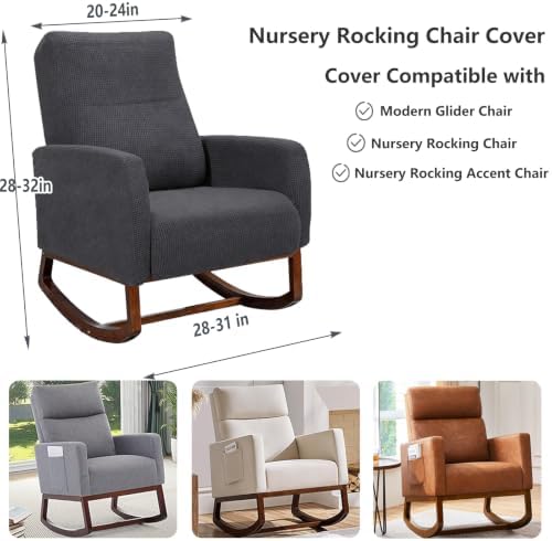 Nursery Rocking Chair Cover, Modern Glider Chair Cover - Image 3