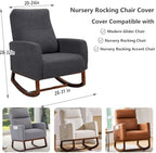 Nursery Rocking Chair Cover, Modern Glider Chair Cover - Image 3