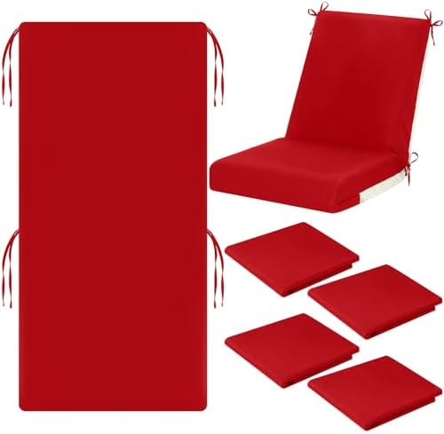 Tudomro 4 Pcs Outdoor High Back Chair Cushion Covers Waterproof Patio by Tudomro