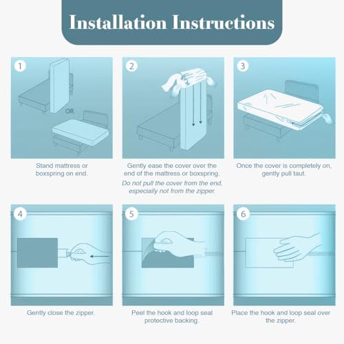 Utopia Bedding Mattress Protector Zippered Short Queen Size, 100% Waterproof - Image 6