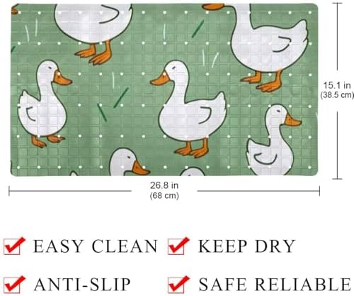 Non Slip Bathtub and Shower Mat 26.8x15.1 inch, Bath Mat - Image 4