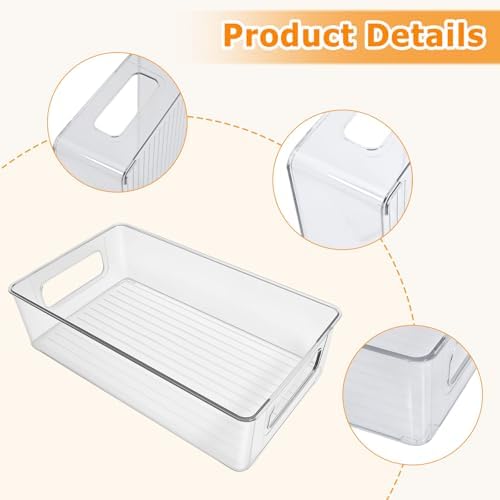 2Pack Clear Baby Bottle Organizer Portable Baby Bottle Storage Container - Image 2