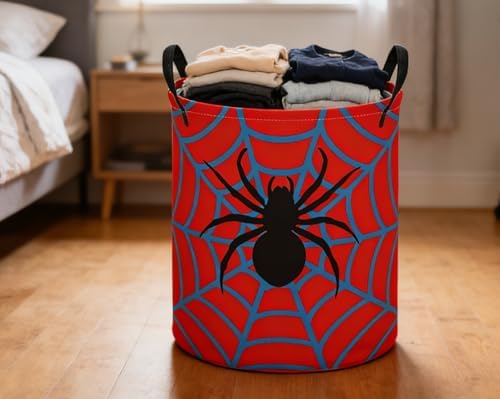 ESSME Laundry Basket, Spider Hamper Collapsible Canvas Waterproof Storage Bin - Image 6