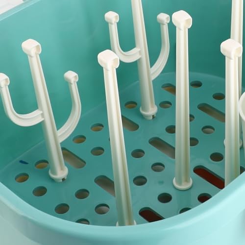 Ejoyous Baby Bottle Drying Rack Organizer, Nursing Bottle Storage Box, Compact - Image 7