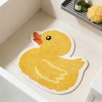 FYSUIMU Yellow Duck Bath Rug Cute Rubber Duck Shaped Tuft Bath Mat Non Slip - Image 5