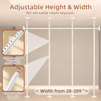 Room Divider No Drilling Curtain Rod Wall Divider - Image 2