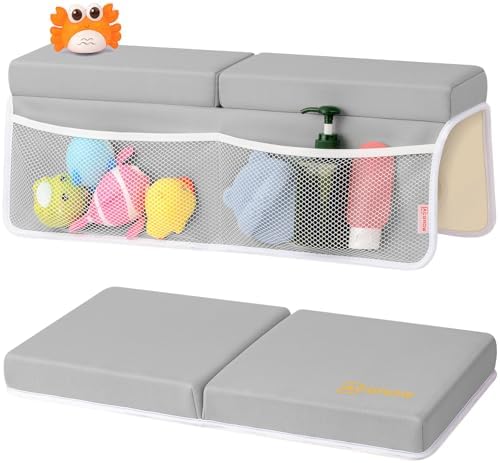 Bath Kneeler and Elbow Rest Pad Set, 1.5” Thick Bathtub Kneeling Mat by MeloDirect