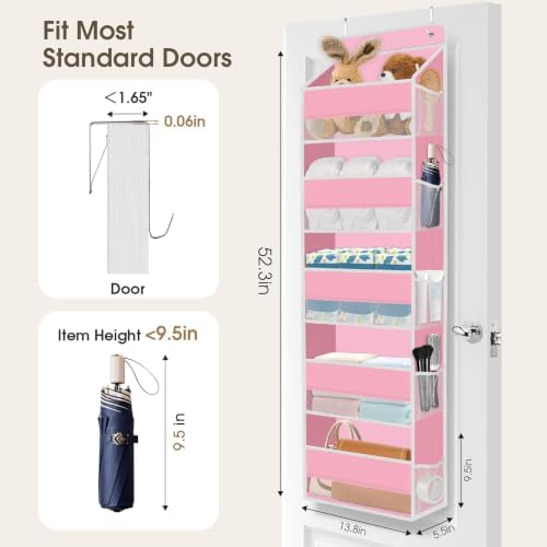 2 Pcs Over The Door Organizer Large Capacity Hanging Storage Room Organizer - Image 2