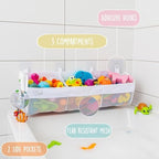 Comfylife Large Bath Toy Organizer – 3 Compartment Bath Toy Holder - Image 4