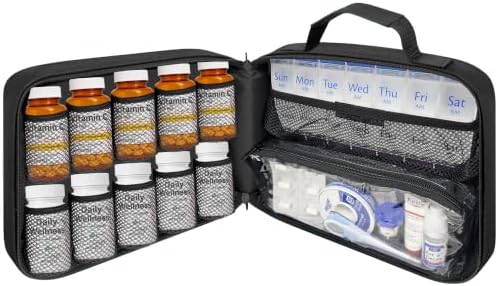 Large Pill Bottle Organizer & Medicine Bag by StarPlus2