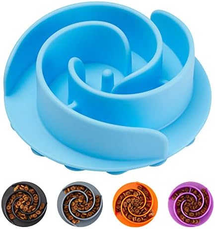 Slow Feeder Dog Bowls Insert, Animire Soft Silicone Slow Eating Dog Food Bowl by Animire