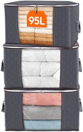 Lifewit 3 Pack 90L Clothes Storage Bins by Lifewit