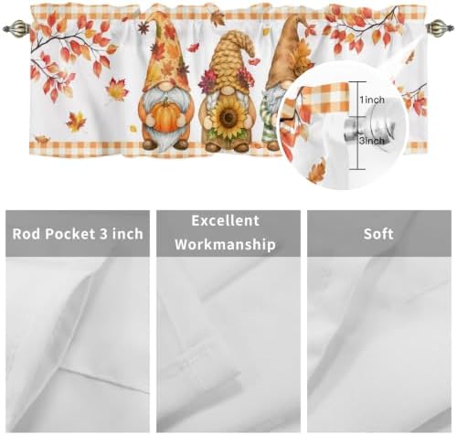 Vandarllin Fall Thanksgiving Kitchen Curtains Valances - Image 7