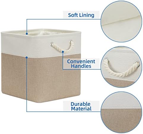 Temary Cube Storage Baskets 4 Pack 13x13 Fabric Cube Storage Bins - Image 5